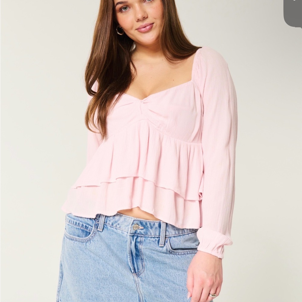 Hollister Pink long sleeve  Top